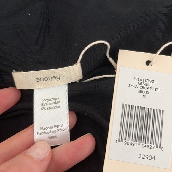 NWT Eberjey monogrammed pajama set - Picture 3 of 7